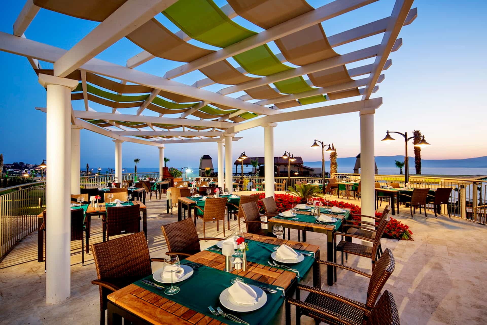 We bring the cuisine of Italy to your table with Aegean view.
